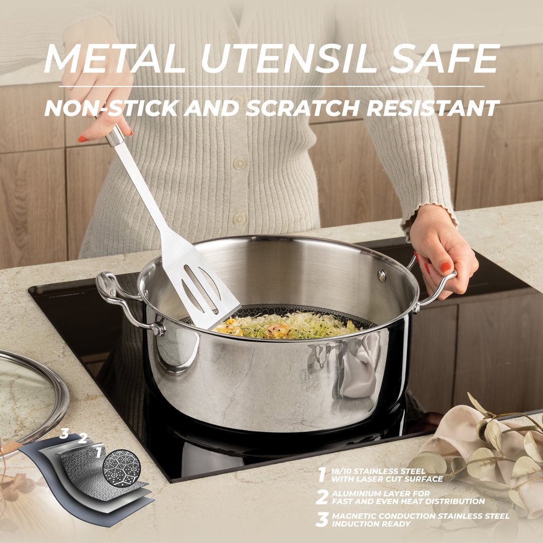 Berlinger Haus 28cm 18/10 Stainless Steel Casserole - Eternal Collection