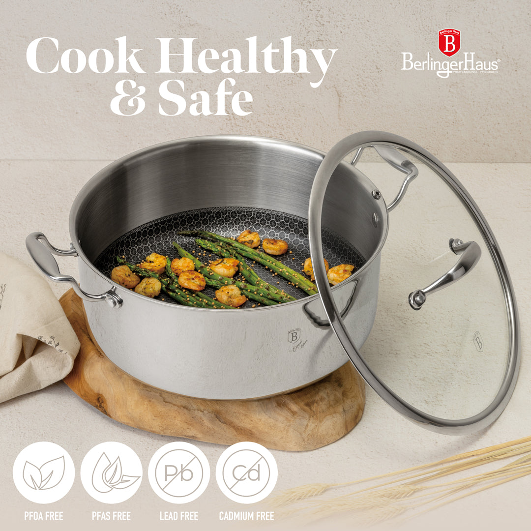Berlinger Haus 28cm 18/10 Stainless Steel Casserole - Eternal Collection