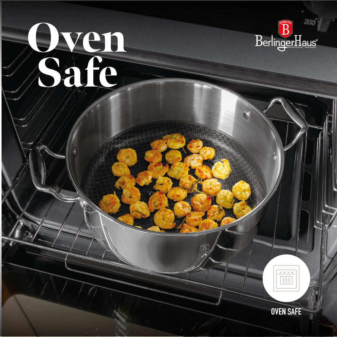 Berlinger Haus 28cm 18/10 Stainless Steel Casserole - Eternal Collection