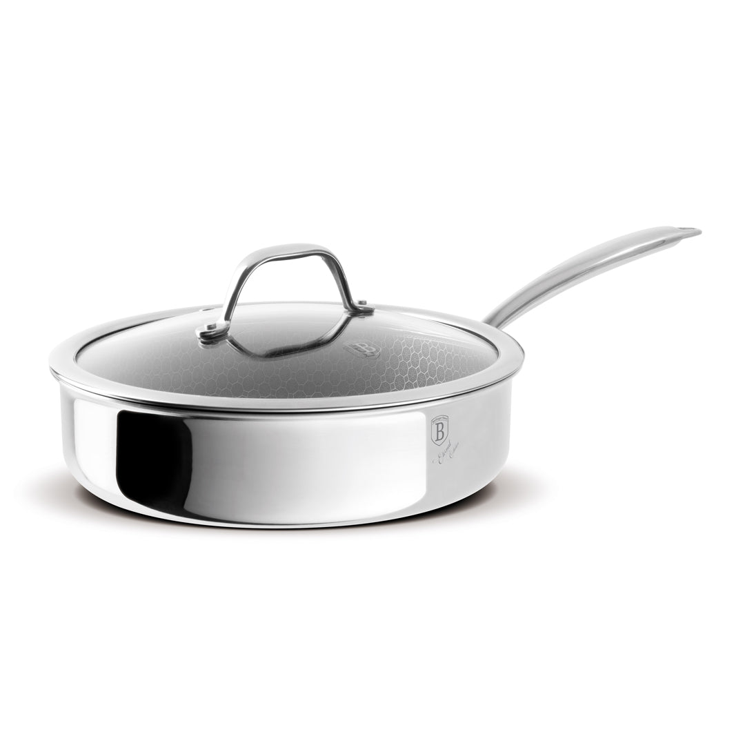 Berlinger Haus 24cm 18/10 Stainless Steel Deep Frypan with Lid - Eternal Collection