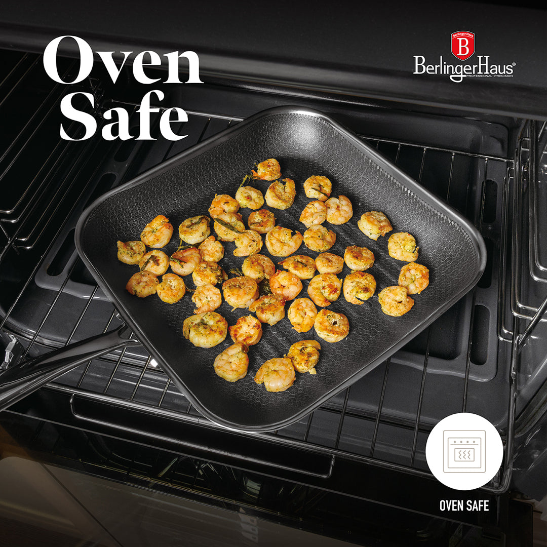 Berlinger Haus 28cm 18/10 Stainless Steel Grill Pan - Eternal Collection