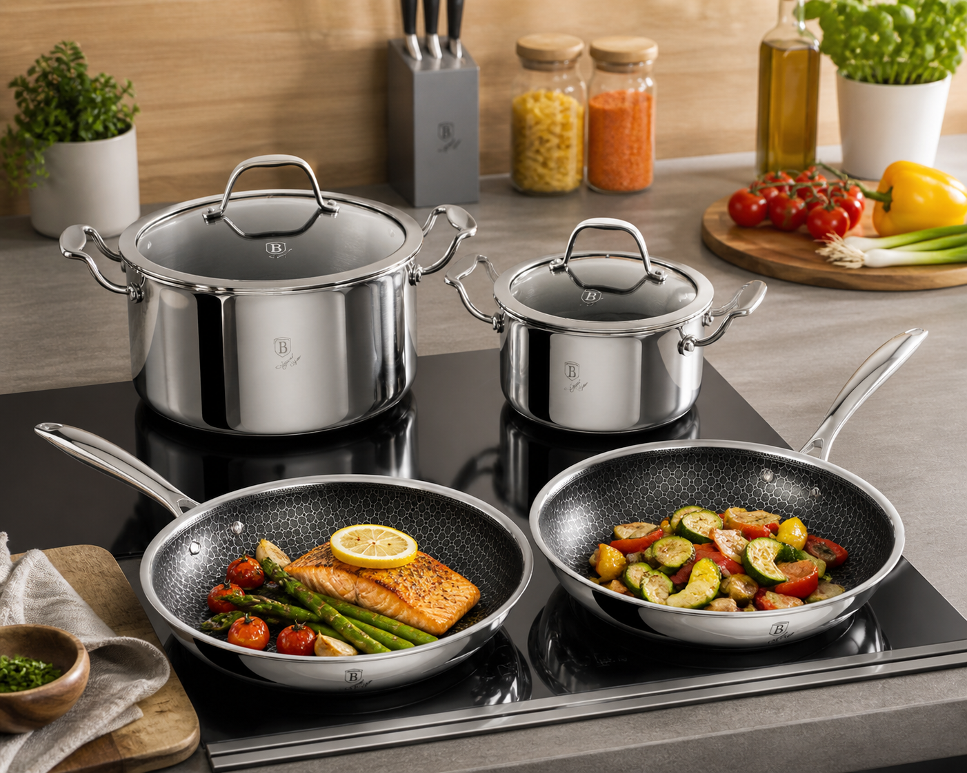 Berlinger Haus 6-Piece 18/10 Stainless Steel Cookware Set – Eternal