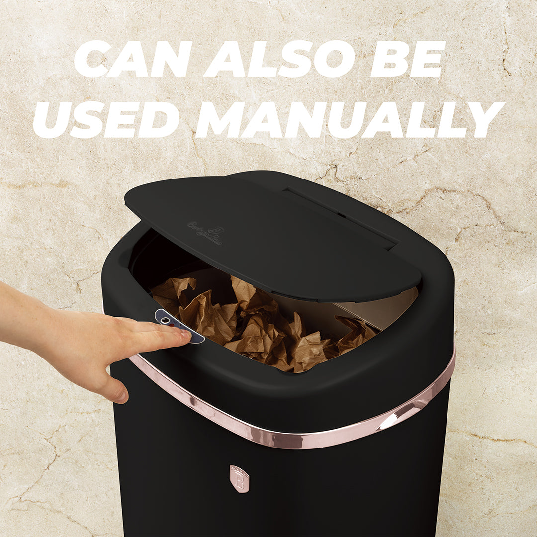 Berlinger Haus 58L Sensor Bin – Black Rose Gold