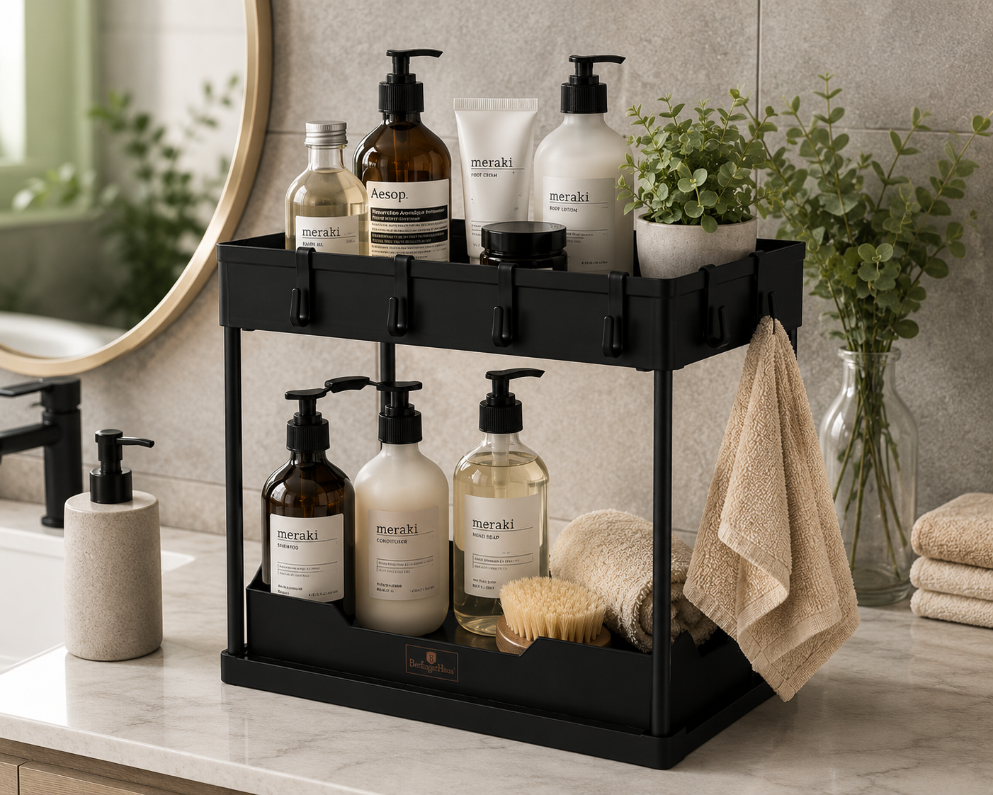 Berlinger Haus 40cm Kitchen Organizer – Black