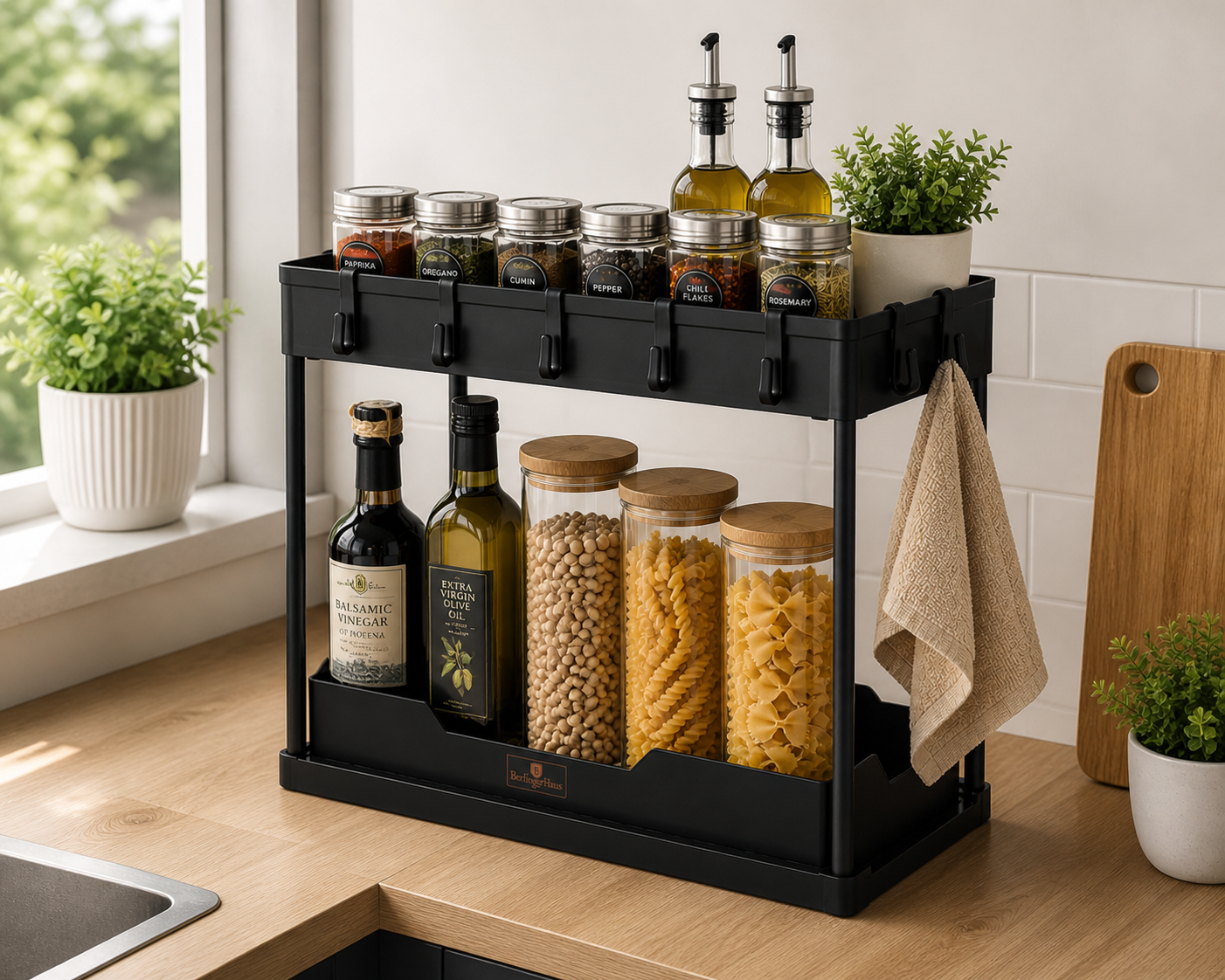 Berlinger Haus 40cm Kitchen Organizer – Black