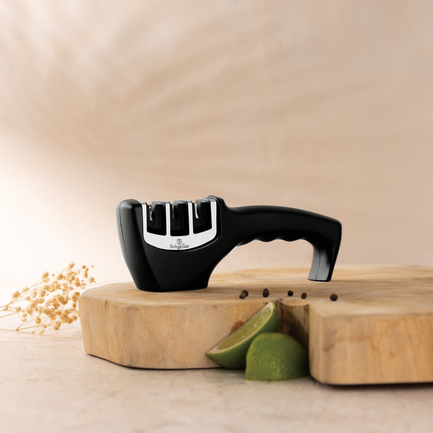 Berlinger Haus 3-in-1 Knife Sharpener - Black Silver