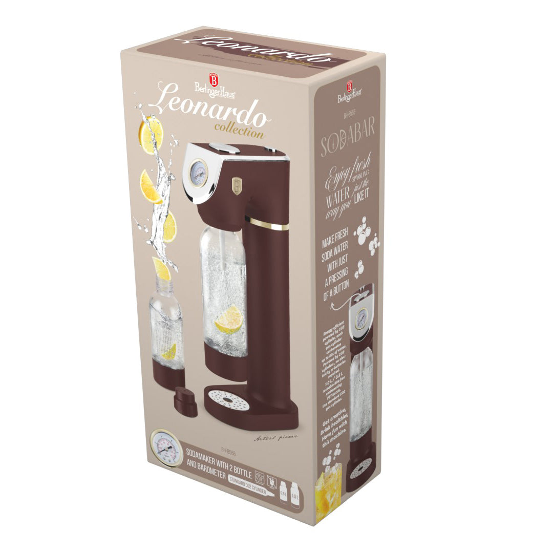 Berlinger Haus Soda Maker with 2 Bottles & Barometer - Leonardo