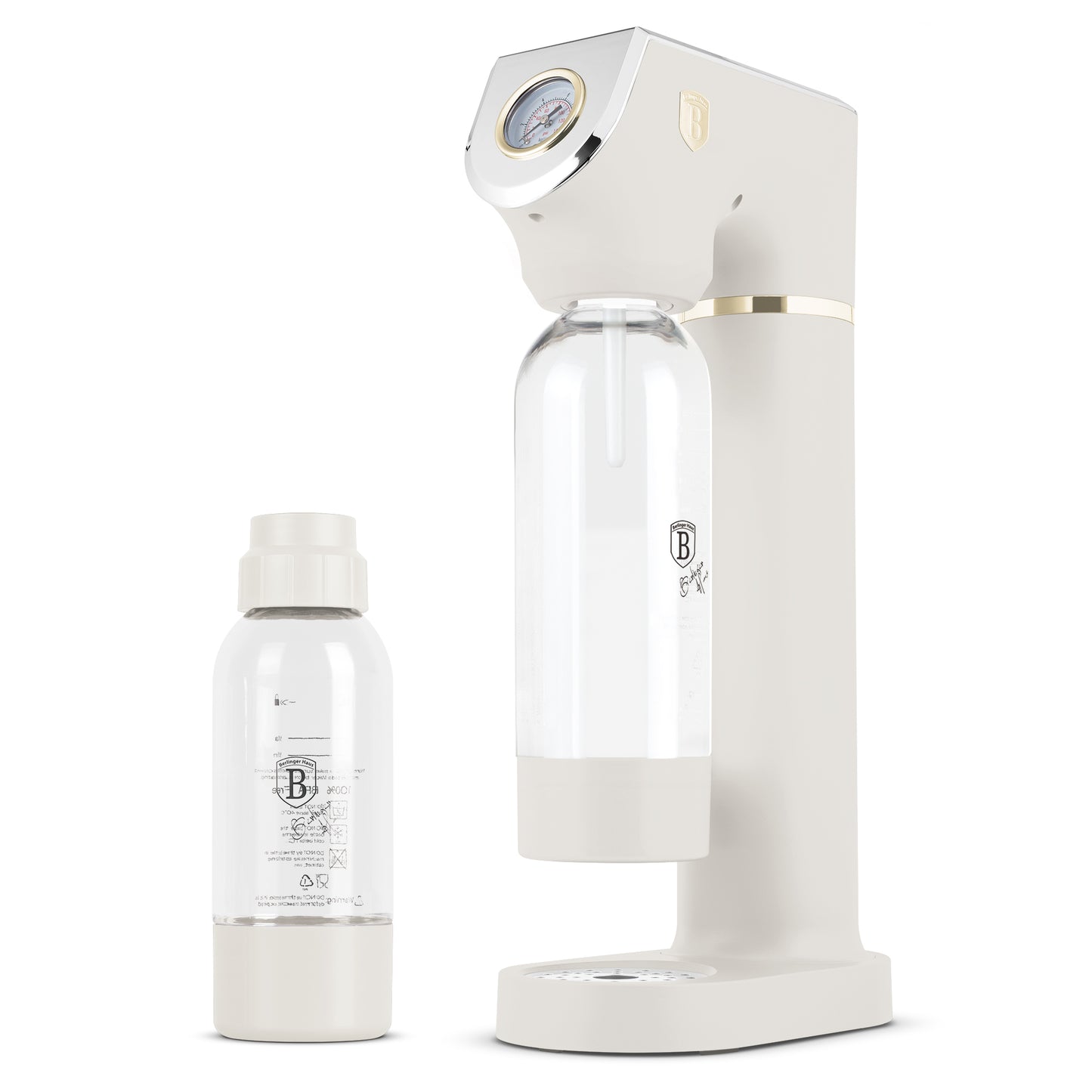 Berlinger Haus Soda Maker with 2 Bottles & Barometer - Sahara