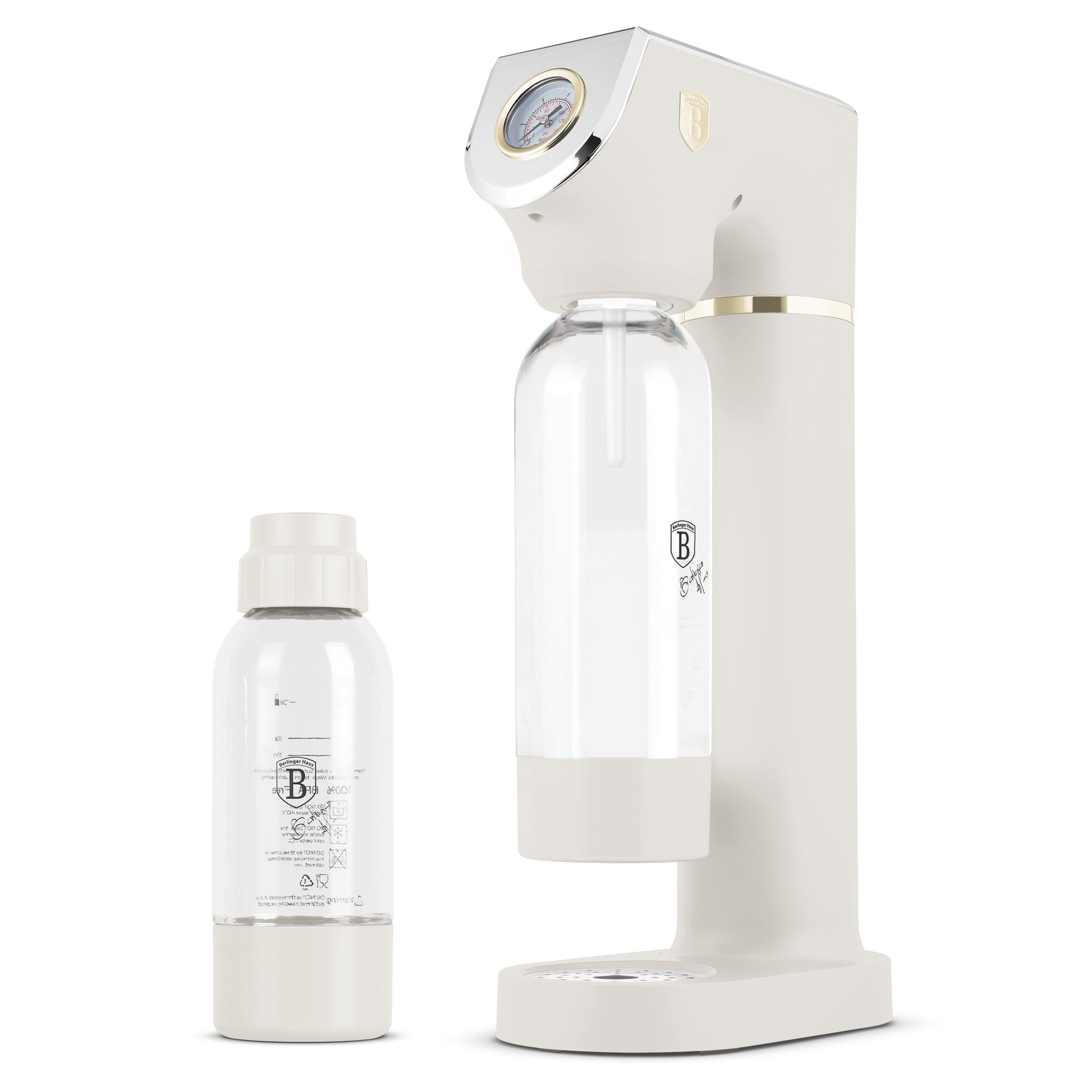 Berlinger Haus Soda Maker with 2 Bottles & Barometer - Sahara