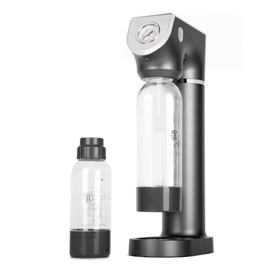 Berlinger Haus Soda Maker with 2 Bottles & Barometer - Anthracite