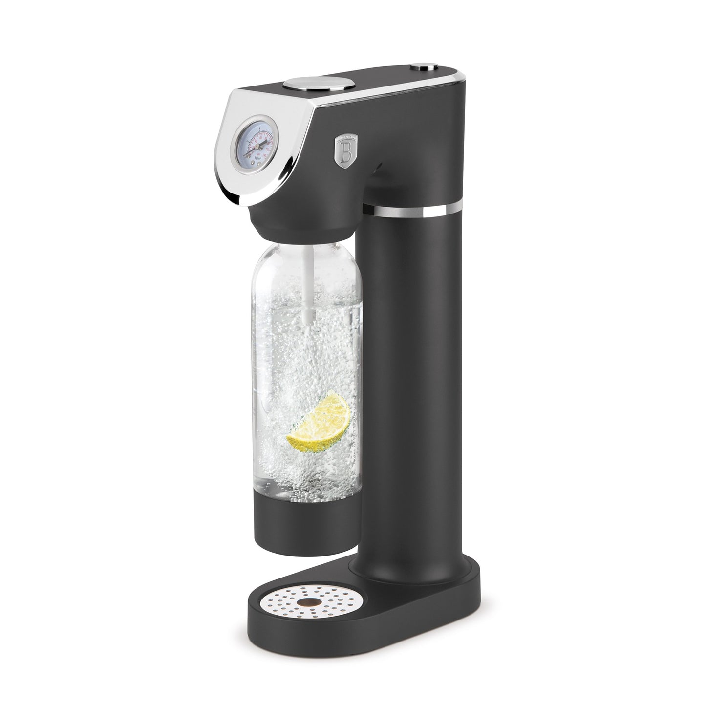 Berlinger Haus Soda Maker with 2 Bottles & Barometer - Anthracite