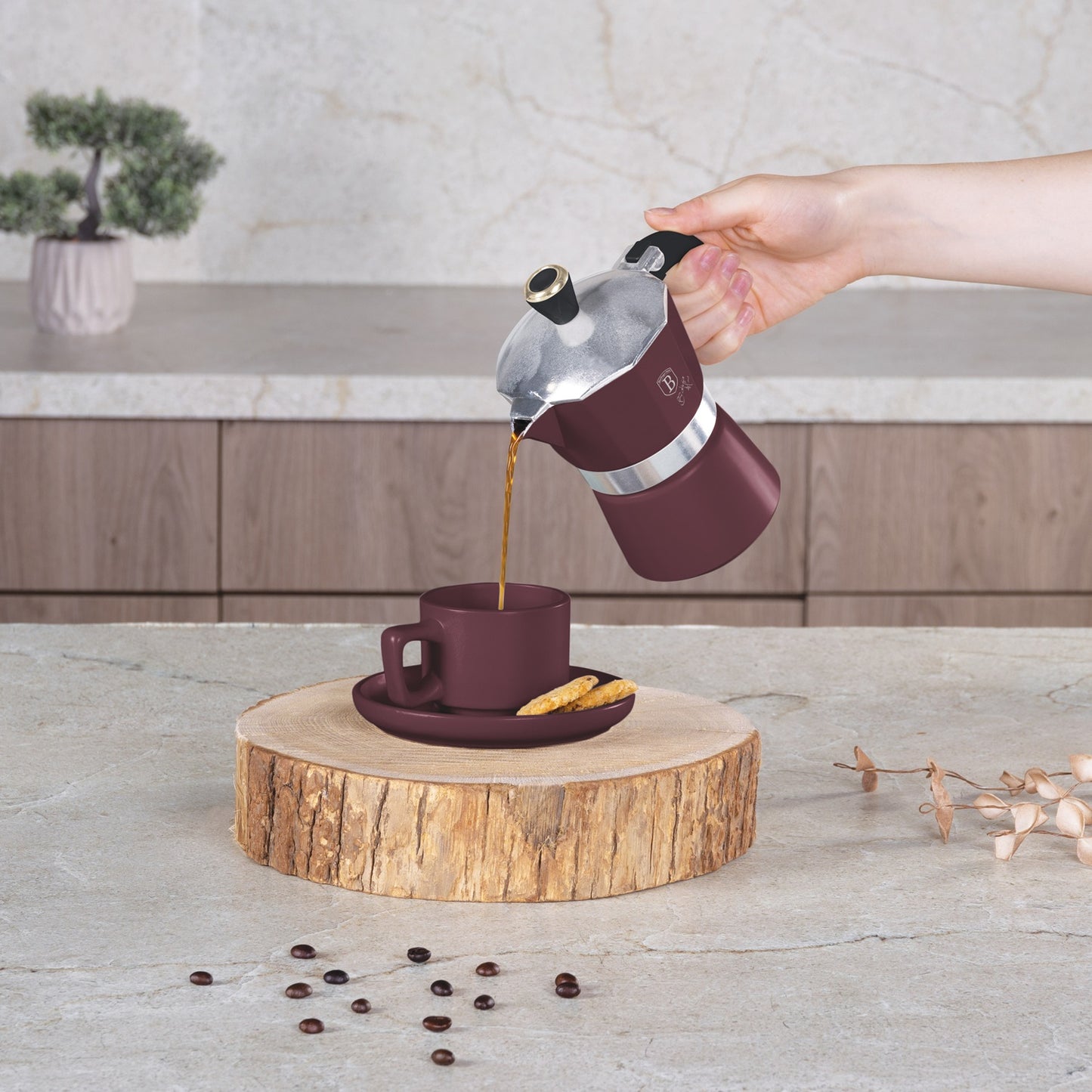 Berlinger Haus 3 Cups Espresso Coffee Maker - Leonardo