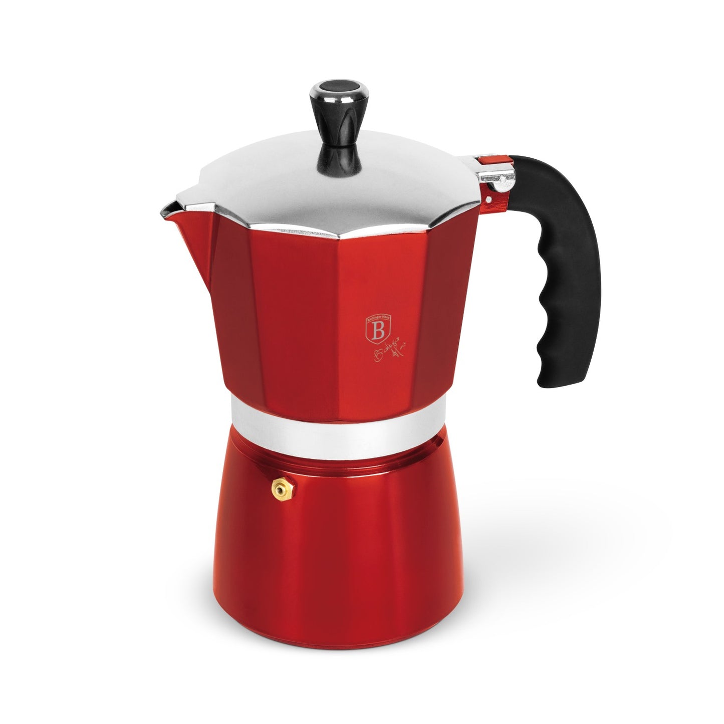Berlinger Haus 9 Cup Aluminum Coffee Maker - Burgundy