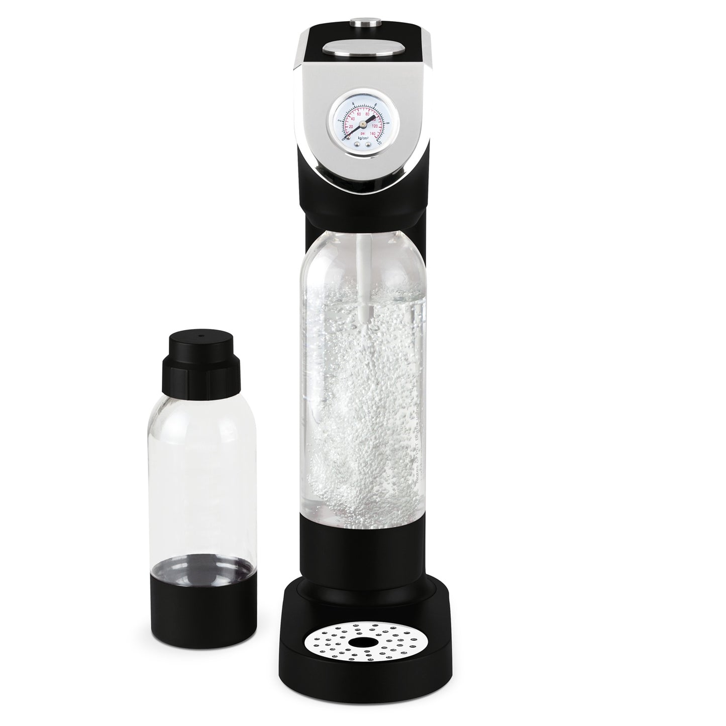 Berlinger Haus Soda Maker with 2 Bottles & Barometer - Matte Black