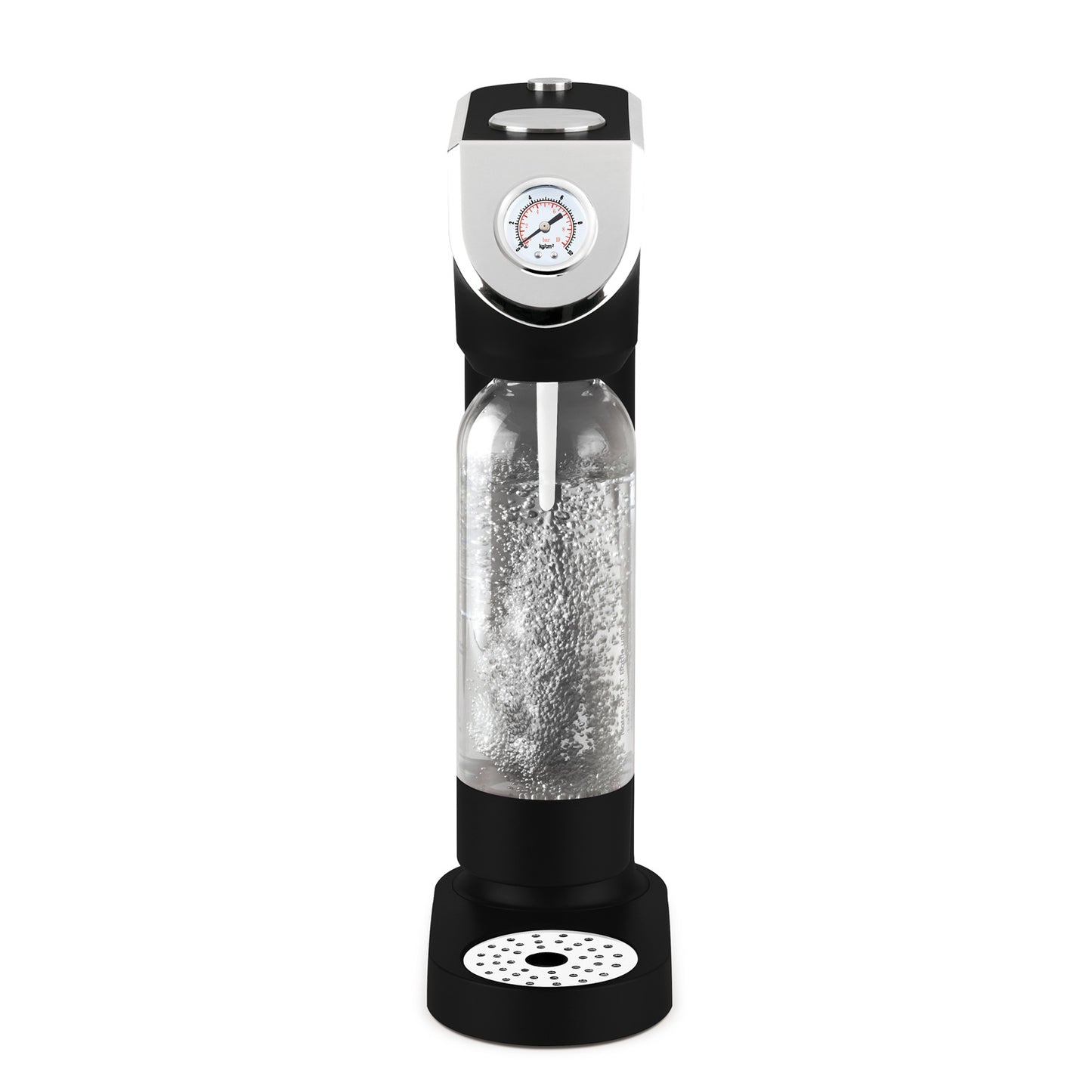 Berlinger Haus Soda Maker with 2 Bottles & Barometer - Matte Black