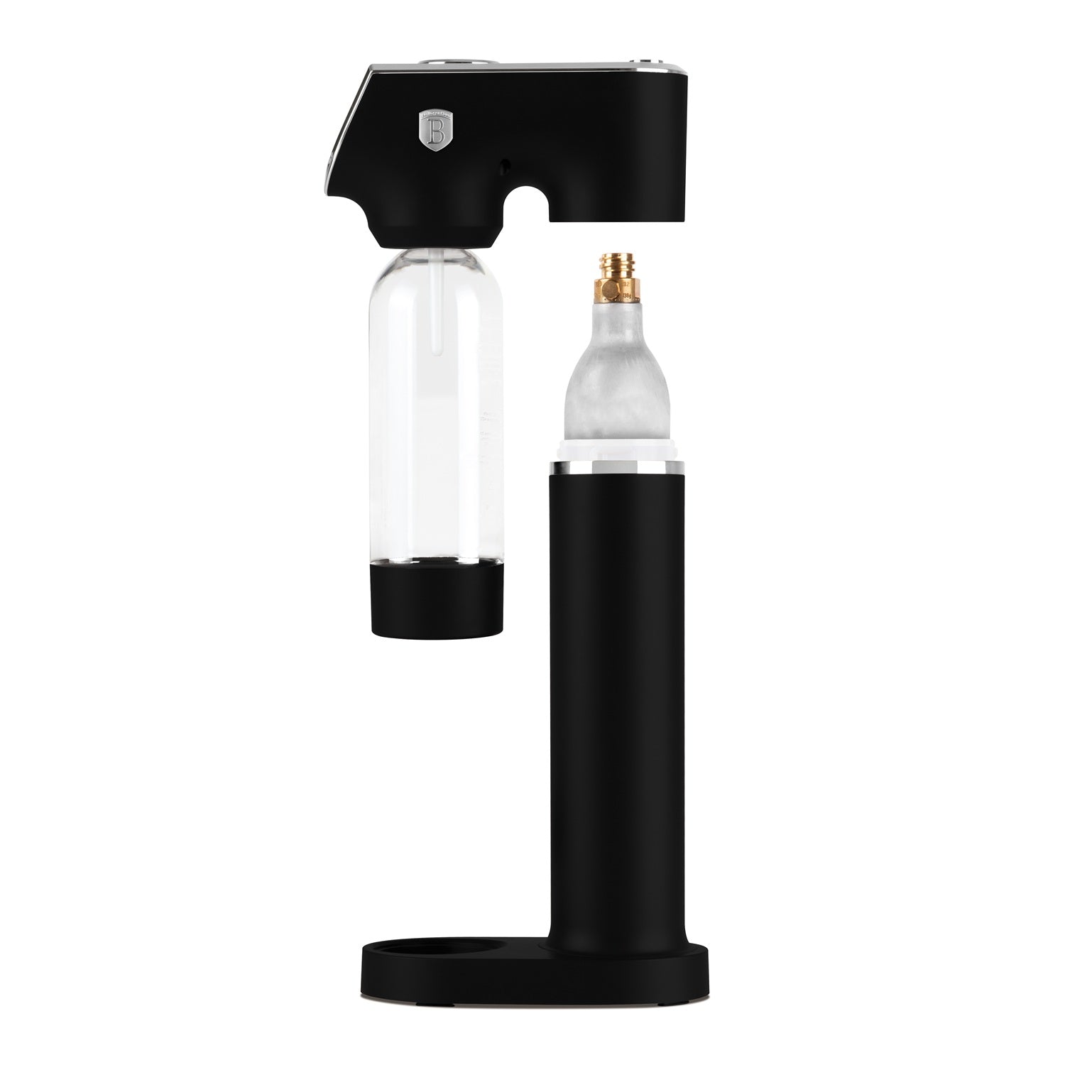 Berlinger Haus Soda Maker with 2 Bottles & Barometer - Matte Black