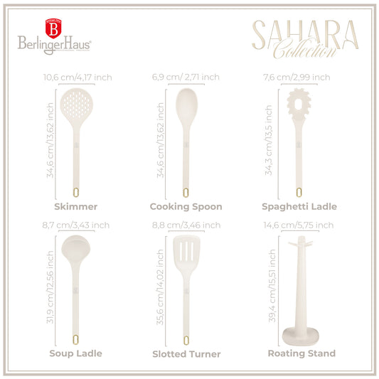 Berlinger Haus 6-Piece Non-Stick Kitchen Utensils Set - Sahara