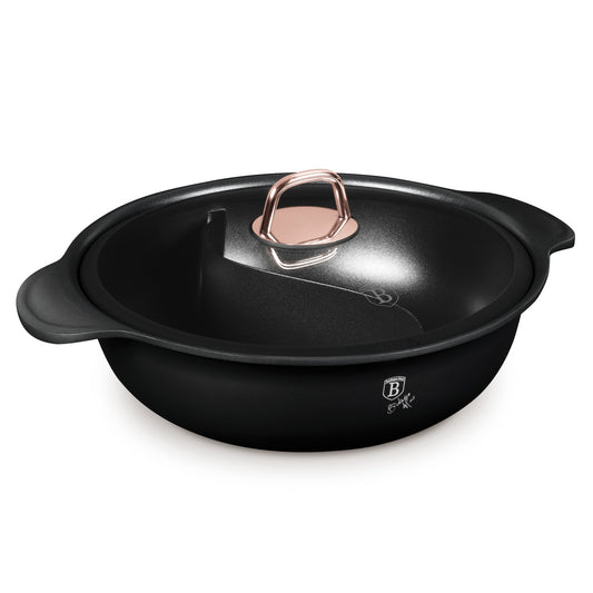Berlinger Haus 30cm Titan Pro Non-Stick Multi Cooking Casserole – Black Rose
