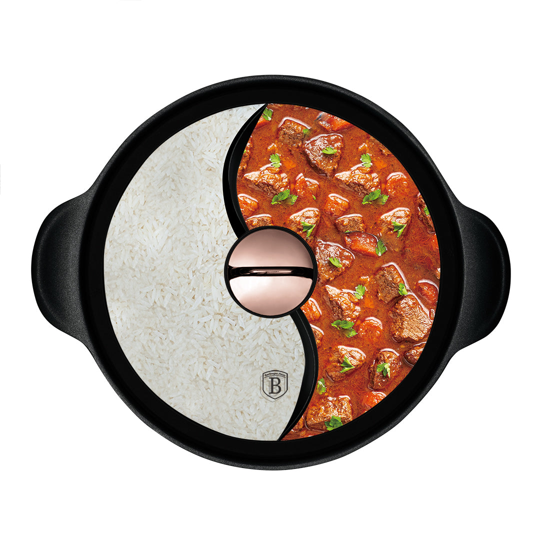 Berlinger Haus 30cm Titan Pro Non-Stick Multi Cooking Casserole – Black Rose