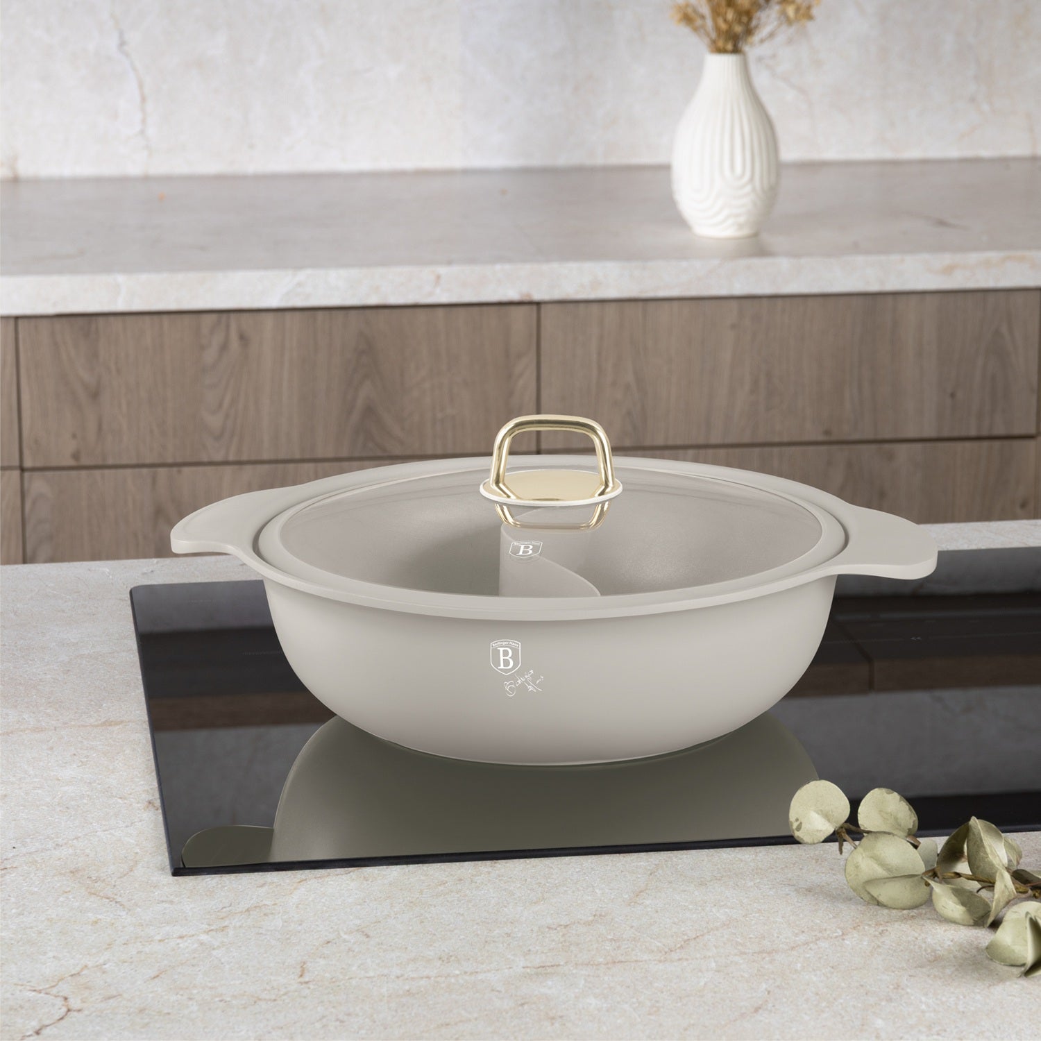 Berlinger Haus 30cm Titan Pro Non-Stick Coating Multi Cooking Casserole – Sahara