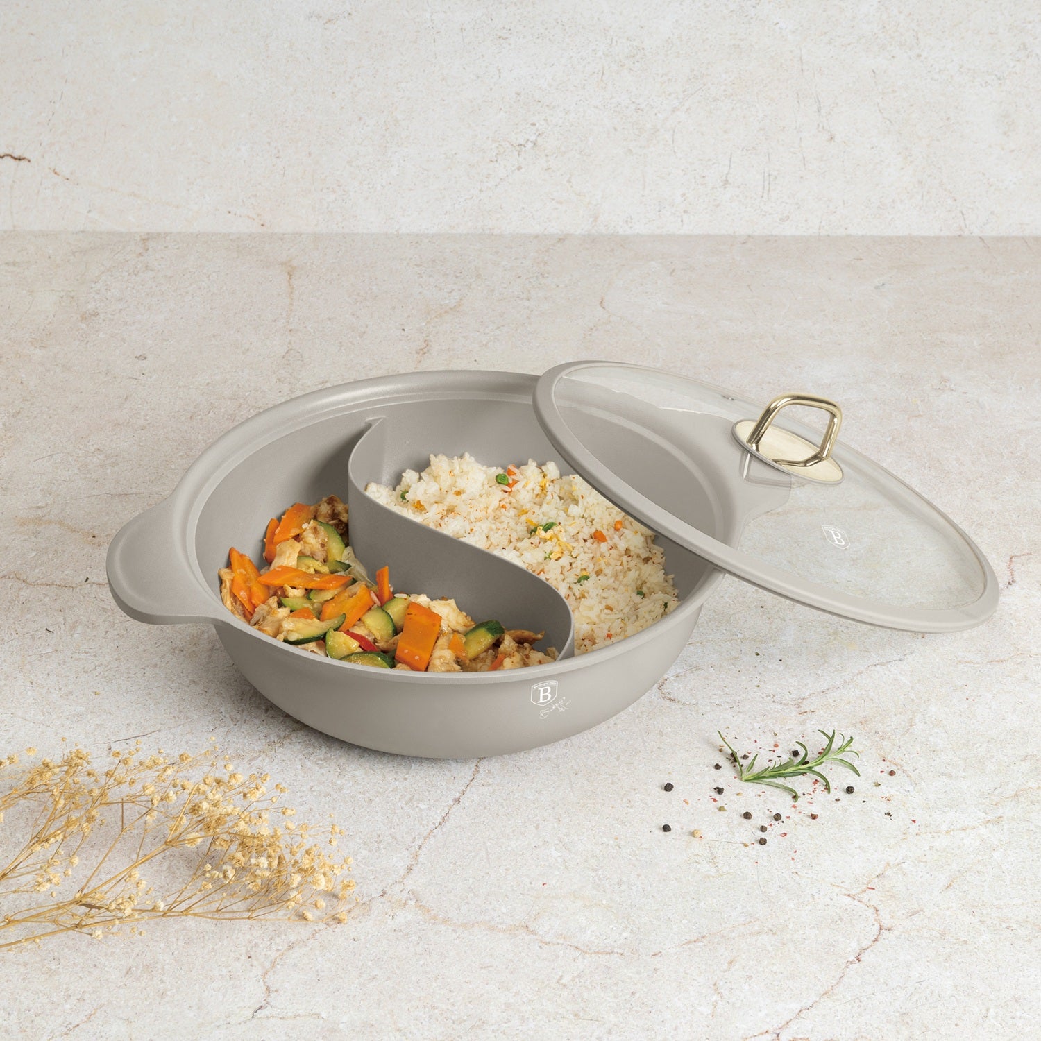 Berlinger Haus 30cm Titan Pro Non-Stick Coating Multi Cooking Casserole – Sahara