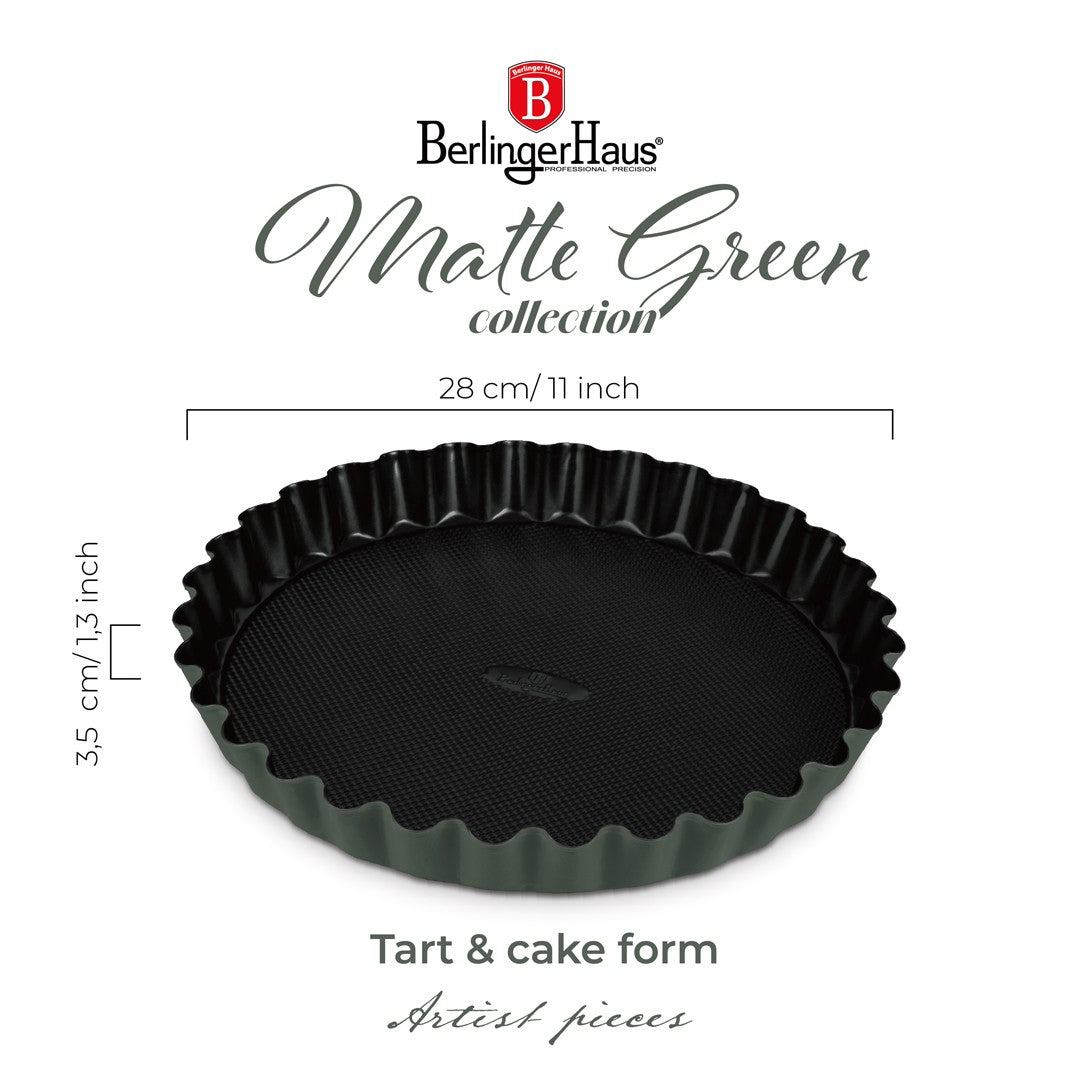 Berlinger Haus 28cm Tart / Cake Form - Matte Green