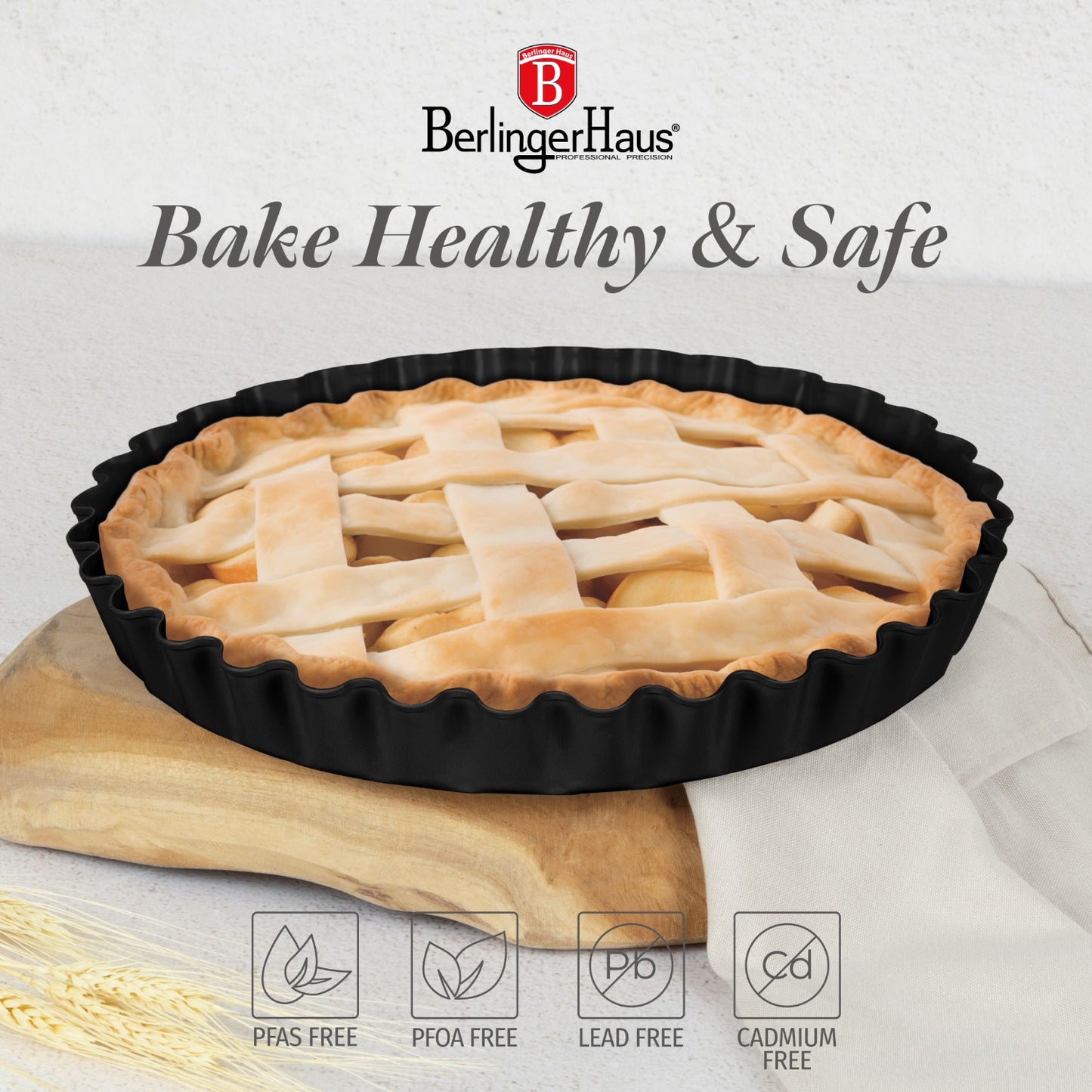 Berlinger Haus 28cm Titan Pro Non-Stick Tart / Cake Form - Matt Black