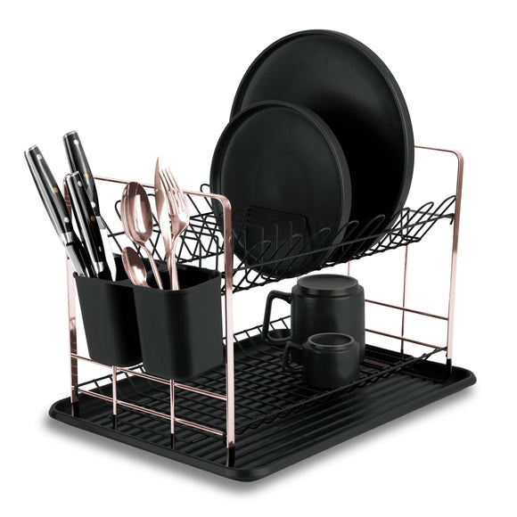 Berlinger Haus 48cm Dish Rack – Black Rose