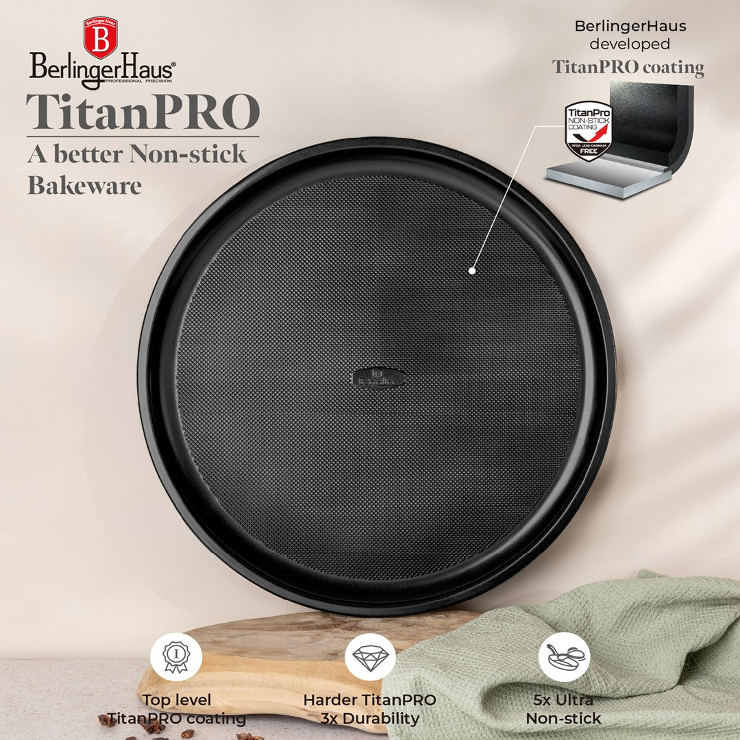 Berlinger Haus 36cm Titan Pro Non-Stick Pizza Pan - Matt Anthracite