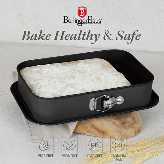 Berlinger Haus 39cm Titan Pro Non-Stick Rectangle Springform - Anthracite