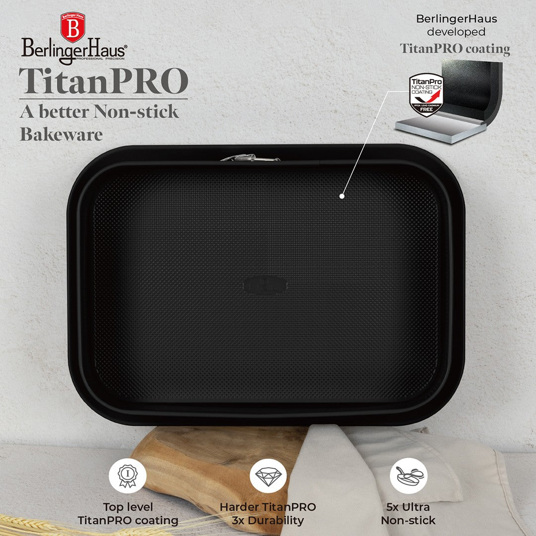 Berlinger Haus 39cm Titan Pro Non-Stick Rectangle Springform - Anthracite