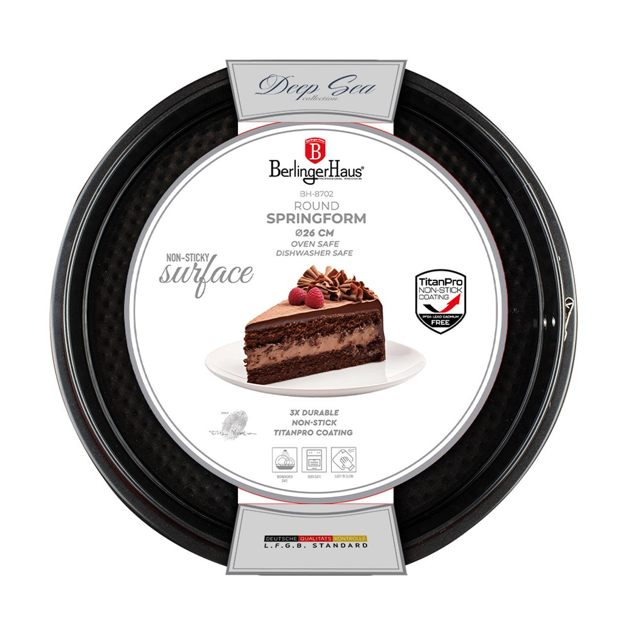 Berlinger Haus 26cm Titan Pro Non-Stick Round Springform - Deep Sea