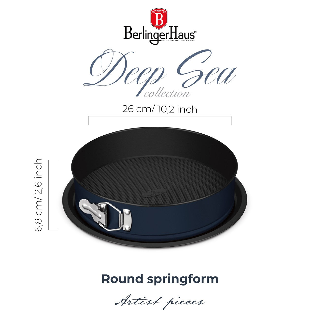Berlinger Haus 26cm Titan Pro Non-Stick Round Springform - Deep Sea