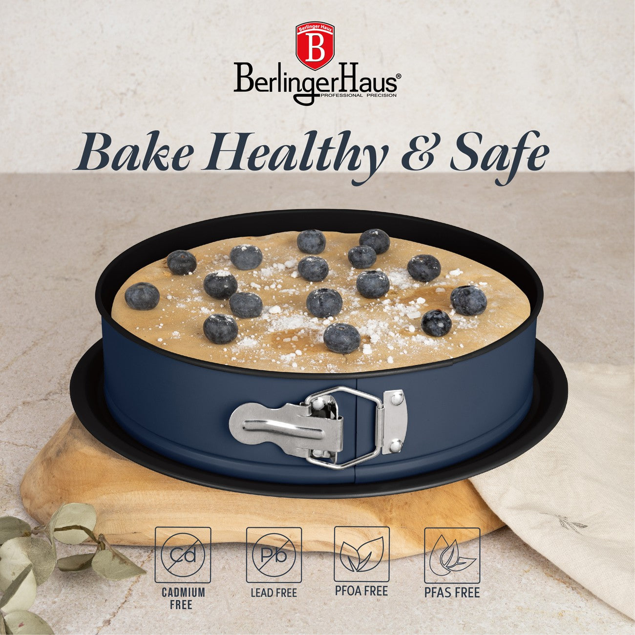 Berlinger Haus 26cm Titan Pro Non-Stick Round Springform - Deep Sea