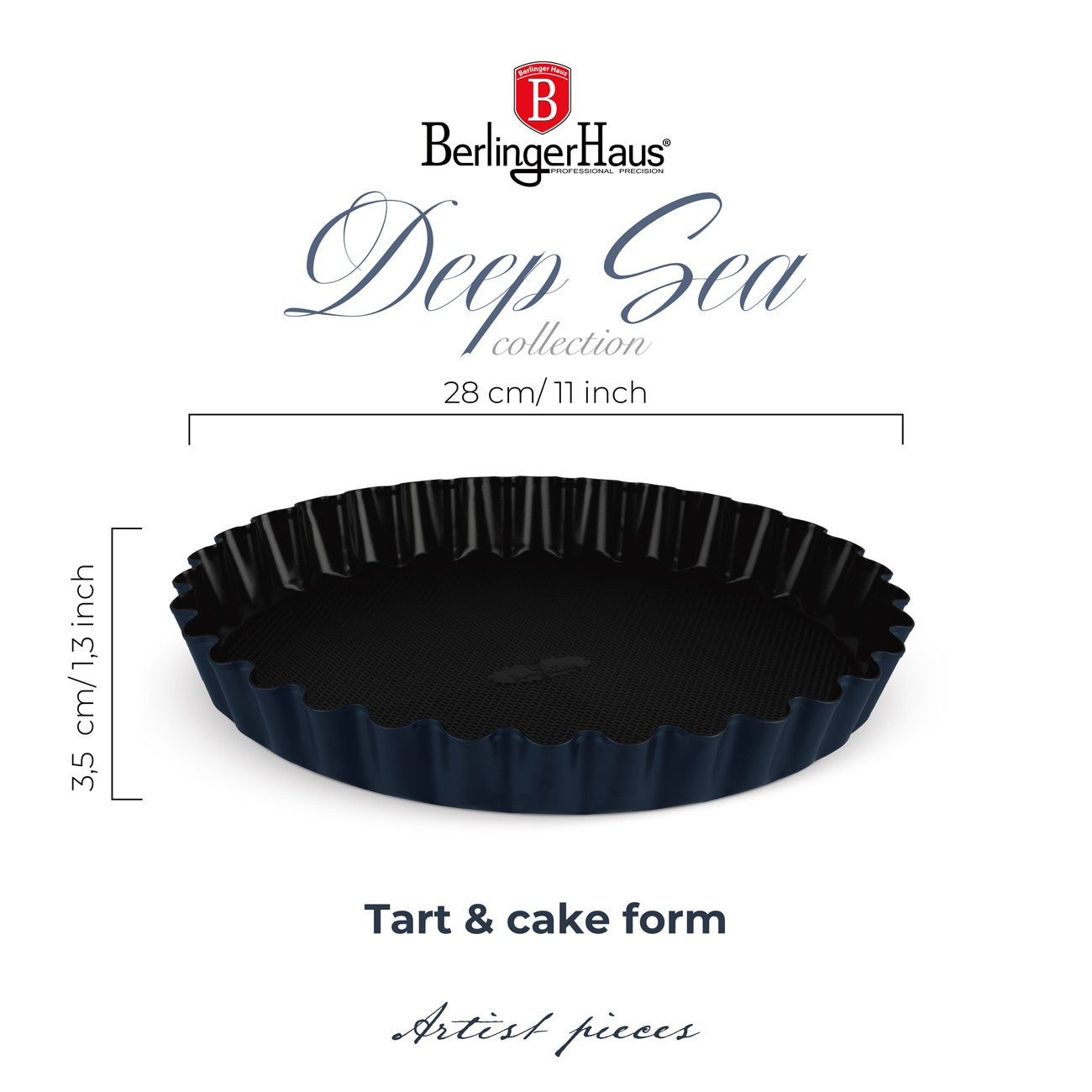 Berlinger Haus 28cm Titan Pro Non-Stick Tart / Cake Form - Deep Sea