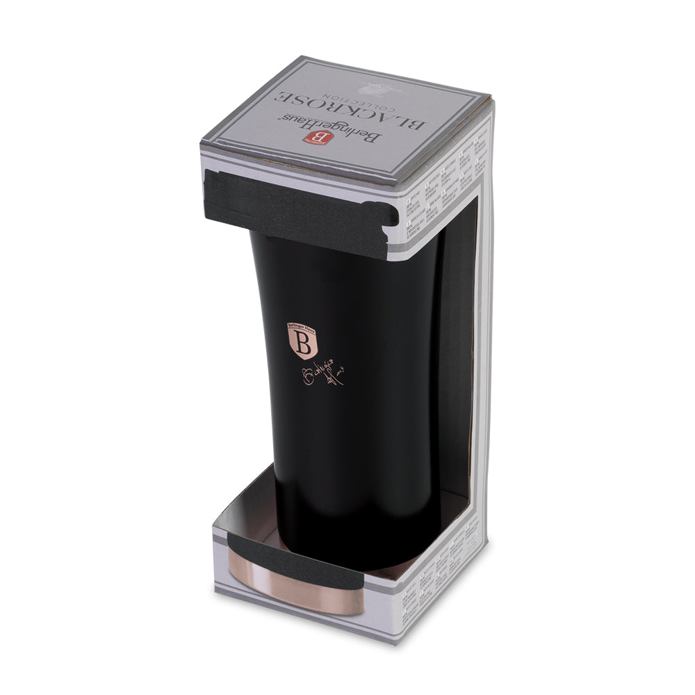 Berlinger Haus 500ml Stainless Steel Travel Coffee Mug – Black Rose