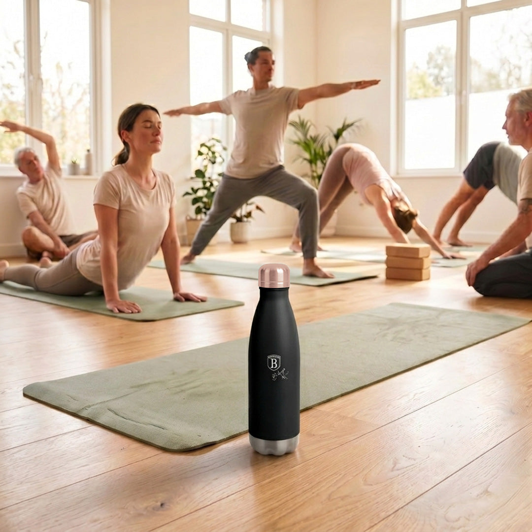 Berlinger Haus 500ml Stainless Steel Vacuum Flask – Black Rose