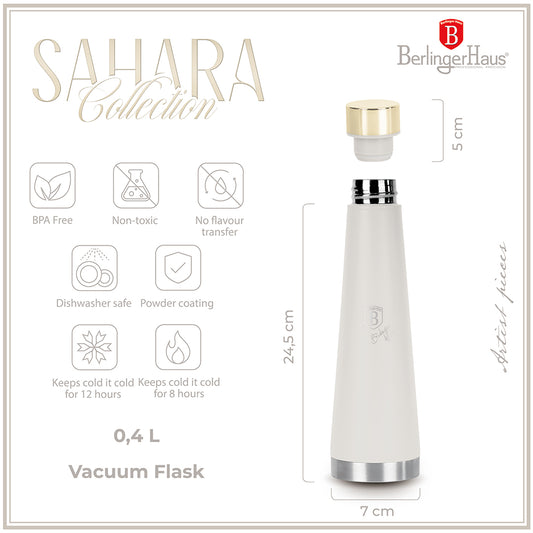 Berlinger Haus 400ml Vacuum Flask Bottle Shape - Sahara