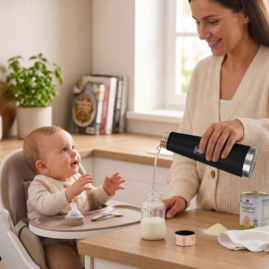 Berlinger Haus 400ml Stainless Steel Vacuum Flask – Black Rose