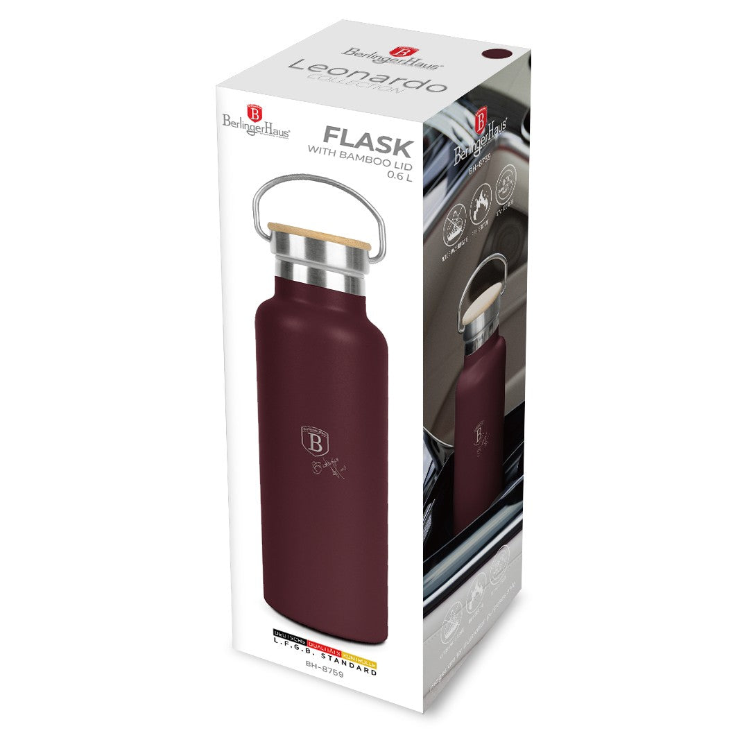 Berlinger Haus 600ml Flask with Bamboo Lid - Leonardo