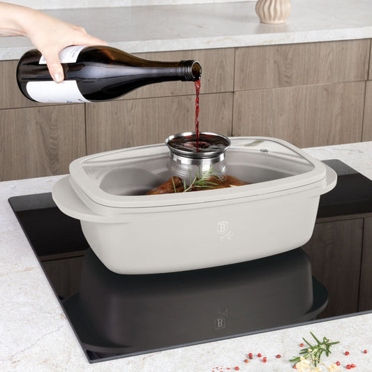 Berlinger Haus 32cm Oven Safe Roaster Pan with Aroma Glass Lid - Sahara