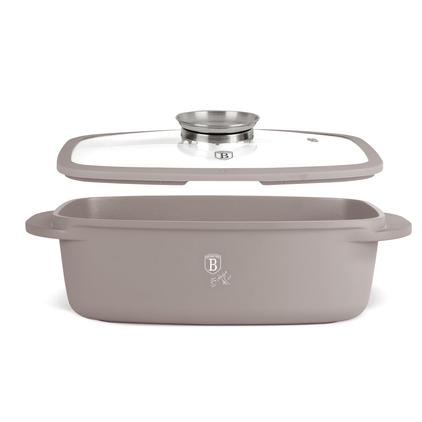 Berlinger Haus 32cm Oven Safe Roaster Pan with Aroma Glass Lid - Taupe