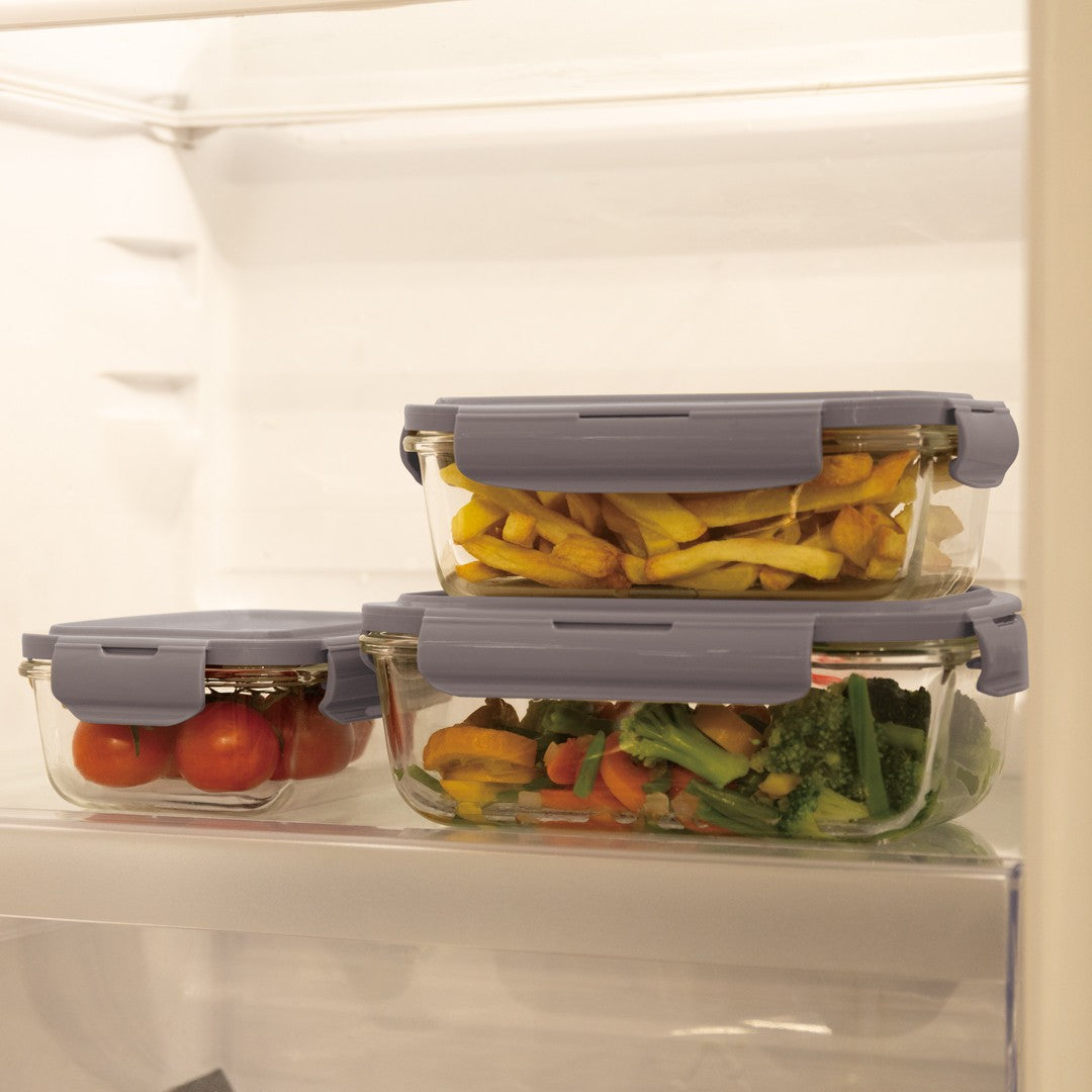 Berlinger Haus 3-Piece Glass Food Container Set - Taupe
