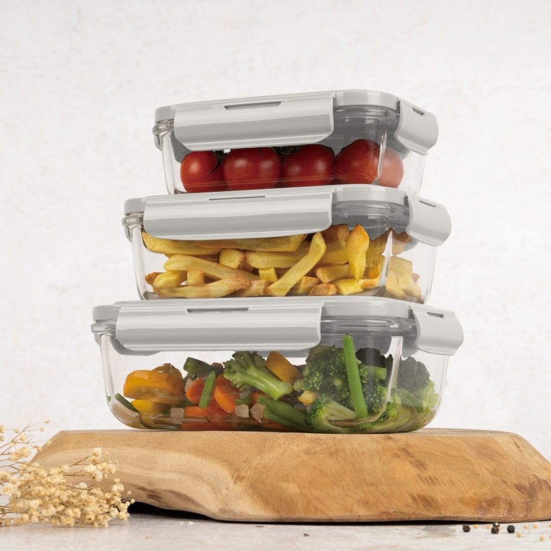 Berlinger Haus 3-Piece Glass Food Container Set - Sahara