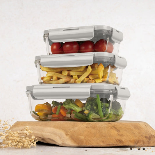 Berlinger Haus 3-Piece Glass Food Container Set - Sahara