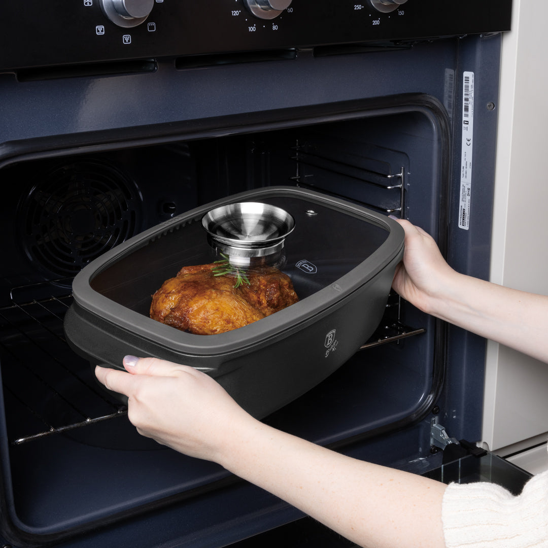 Berlinger Haus 32cm Roaster Pot with Aroma Knob – Anthracite