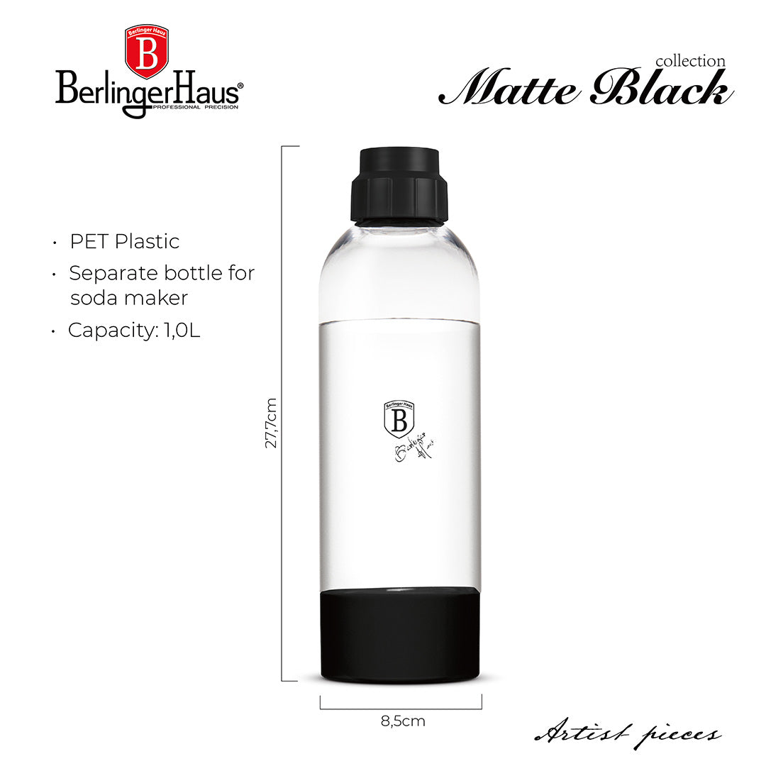 Berlinger Haus 1L Soda Maker Bottle - Matte Black
