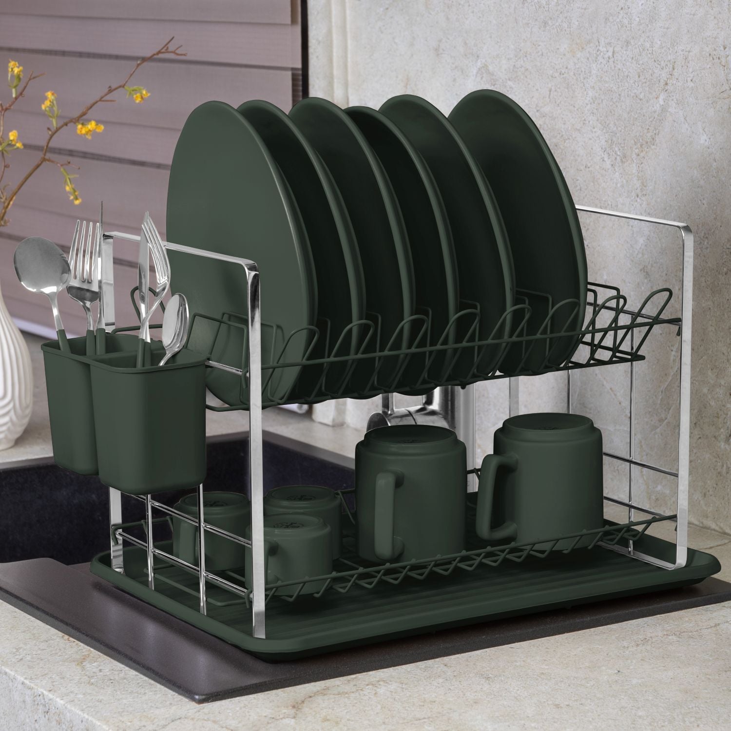 Berlinger Haus Dish Rack – Matt Green