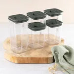 Berlinger Haus- 5+5 Piece Canister Set- Matt Green