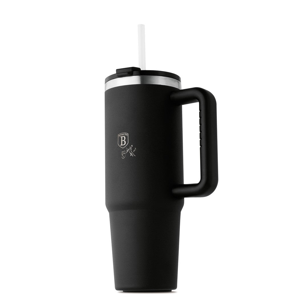 Berlinger Haus 1L Thermo Mug with Straw - Black